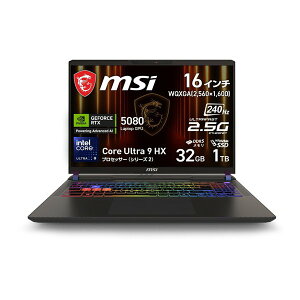 y1024ԌN[|zzzMSI GGXACVector 16 HX AI A2XW RTX 5080 RXXOC VECTOR16HXAIA2XWIG7650JP(2650676)s 