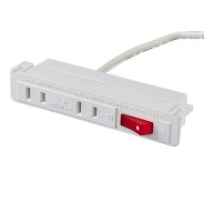 【15日は24時間限定クーポン配布】ELPA エルパ家具用スイッチ付コンセント 2個口/コード長2m/合計1500Wま…