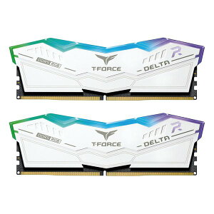 y524ԌN[|zzzTeam `[T-Force DELTA RGB DDR5 DESKTOP MEMORY WHITE DDR5-5200 32GB 16GBx2 FF4D532G5200HC40CDC01(2666725)