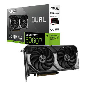 y524ԌN[|zzzASUS GCX[XDual GeForce RTX 5060 Ti 16GB GDDR7 OC Edition OtBbN{[h ]s DUAL-RTX5060TI-O16G(2652063)