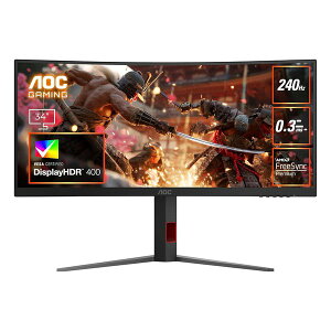 �y5����24���Ԍ���N�[�|���z�z�zAOC �G�[�I�[�V�[34�C���`�ȖʃE���g�����C�h�Q�[�~���O���j�^�[ 240Hz Fast VA CU34G4Z/11(2676066)����s�� ��������