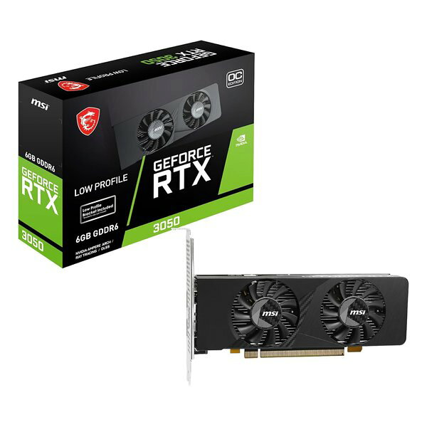 【20日は24時間限定クーポン配布】MSI エムエスアイ NVIDIA GeForce RTX 3050搭載グラフィックボード 転送不可 GeForce RTX 3050 LP E 6G OC (2673853) 送料無料