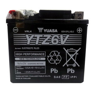 �y25����24���Ԍ���N�[�|���z�z�zYUASA THAILAND �^�C���A�T�o�b�e���[ 12V YTZ6V(2640007)����s�� ��������
