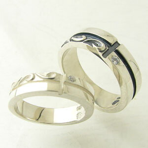 ペアリング DAgDART ダグダート:Prece 『誕生石付き』合わせるとハートになる バースディストーンペア唐草柄シルバーリングDR-296 297【指輪】