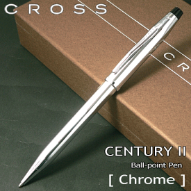 ◆替芯（黒F）1本付　CROSS クロス／ボールペン　「センチュリー2」　クローム　#3502WG