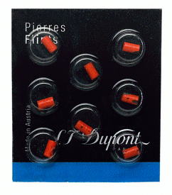 ■数量限定セール品　S.T.Dupont　デュポン／フリント（着火石）　レッド（赤石）：ブルーシート　※1シート8石入り