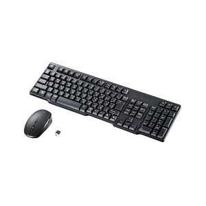 【送料無料】サンワサプライ 静音マウス付き2.4GHzワイヤレスキーボード Type-C接続 ブラック SKB-WL40CSETBK