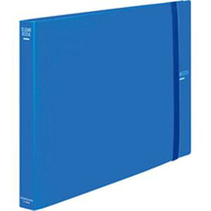 【送料無料】クリヤーブック クリアブック(替紙式) A3ヨコ 30穴 30ポケット 65枚収容 青