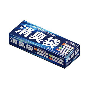 【送料無料】(まとめ) ハウスホールドジャパン 消臭袋 グレイ半透明 Mサイズ ヨコ230×タテ380×厚み0.020mm AS051箱(100枚) 【×2セット】
