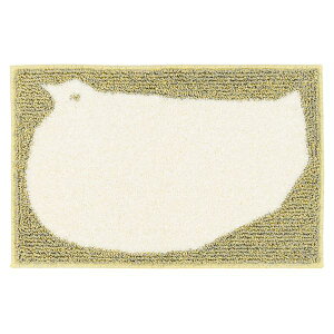 【送料無料】ラグ マット 絨毯 約幅45×長さ70cm ウズラ イエロー 洗える 日本製 防ダニ 床暖房 ホットカーペット可 インテリア雑貨 スミノエ【代引不可】