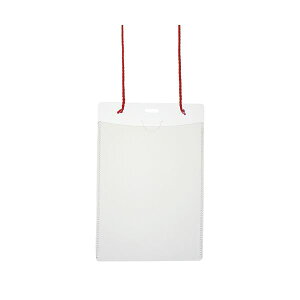 【送料無料】プラス イベント用吊り下げ式 名札 はがきサイズ レッド CT-E2-50 1パック(50個)