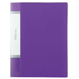 【送料無料】(まとめ)クリアブックA4 横入れ 32ポケット パープル 【×30セット】