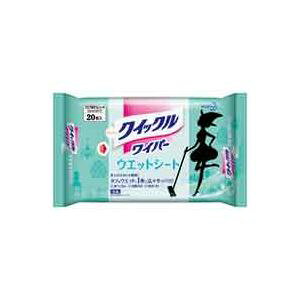 (まとめ)花王 クイックルワイパー ウエットシート 20枚 【×20セット】