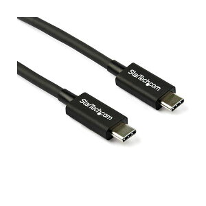 �y���������zStarTech.com Thunderbolt 3�P�[�u�� 0.8m 100W PD�Ή� �u���b�N TBLT34MM80CM1�{