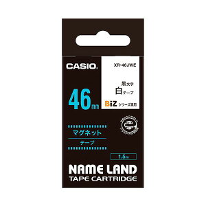�y���������z�i�܂Ƃ߁j �J�V�I NAME LAND�}�O�l�b�g�e�[�v 46mm×1.5m ���^������ XR-46JWE 1�� �y×5�Z�b�g�z