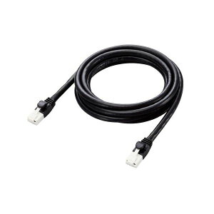 �y���������z�y3�Z�b�g�z �G���R�� LAN�P�[�u�� CAT6A 2m ���� 10Gbps �X�g���[�g �ܐ܂�h�~ �u���b�N LD-GPAT/BK2/RSX3