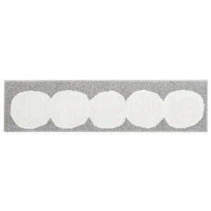【送料無料】キッチンマット 約幅45×長さ180cm アイボリー 防ダニ加工 裏面滑り止め 日本製 オダンゴマット デザインライフ スミノエ【代引不可】