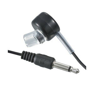 【送料無料】(まとめ) オーム電機AudioComm 片耳モノラルイヤホン φ3.5ミニプラグストレート型 ラジオ用 1m ブラック EAR-B351-K1個 【×5セット】