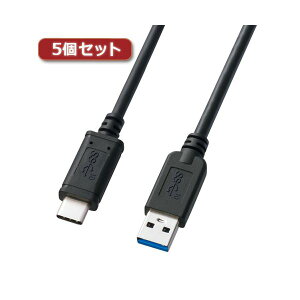 �y���������z5�Z�b�g �T�����T�v���C USB3.1Gen2TypeC-A�P�[�u�� KU31-CA10X5