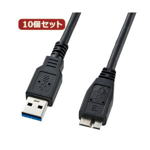 �y���������z10�Z�b�g �T�����T�v���C USB3.0�}�C�N���P�[�u���iA-MicroB�j0.5m KU30-AMC05BK KU30-AMC05BKX10