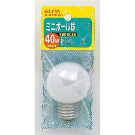 【送料無料】（まとめ） ELPA ミニボール球 電球 40W E26 G50 ホワイト G-81H（W） 【×25セット】 生活用品・インテリア・雑貨 インテリア・家具 ライトスタンド・懐中電灯・照明器具・シーリングファン レビュー投稿で次回使える2000円クーポン全員にプレゼント