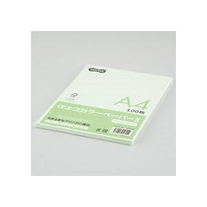 (まとめ) TANOSEE αエコカラーペーパーII A4 ライトグリーン 少枚数パック 1冊(100枚) 【×15セット】