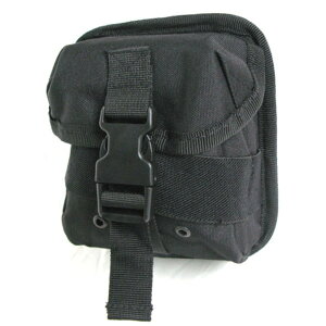 【送料無料】ウェストポーチ ウエストバッグ ブラック モール対応 防水布使用 外ナイロン100% 裏ラバーコーティング ミリタリーバッグ