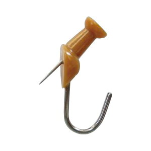 (まとめ) ベロス ダルマボードフックピン 画鋲タイプ BHP-3512BR マーブルブラウン 3個入 【×10セット】