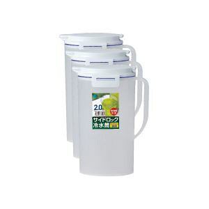 (まとめ) アスベル 水差しポット ドリンクビオ 2.0L 8231-D202 1セット(3個) 【×5セット】