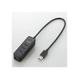 【送料無料】（まとめ）エレコム マグネット付きUSB3.0ハブバスパワー専用 4ポート ブラック U3H-T405BBK 1個【×2セット】 AV・デジモノ パソコン・周辺機器 ハブ レビュー投稿で次回使える2000円クーポン全員にプレゼント