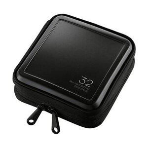【送料無料】(まとめ)エレコム Blu-ray・CD・DVD対応ファスナーケース 32枚収納 ブラック CCD-HB32BK 1個【×10セット】