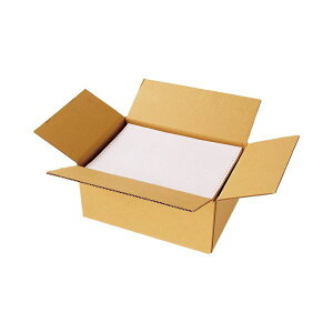 (まとめ)TANOSEE 無地ダンボール箱 PC用紙対応(M)サイズ 高さ185mm 1パック(10枚) 【×5セット】