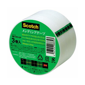 (܂Ƃ) 3M XRb` fBOe[v 努 18mm×15m MK-1815-3P 1pbNi3j y×10Zbgz