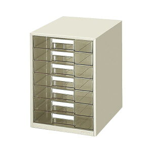 【送料無料】コクヨ レターケース透明プラスチック引き出しタイプ A4タテ 7段 ライトグレー LC-G7M 1台