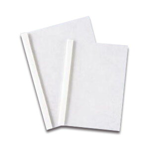 ライオン事務器 製本機用 表紙 片透明エコノミー A4 厚さ1mm 白 1パック(20冊)