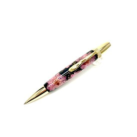 【送料無料】花柄 ボールペン/文房具 【八重桜 ブラック】 パーカータイプ 芯：0.7mm 日本製 文具 オフィス用品 『Frower Pen』 生活用品・インテリア・雑貨 文具・オフィス用品 ペン・万年筆 レビュー投稿で次回使える2000円クーポン全員にプレゼント