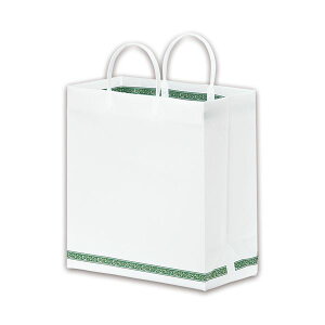 (まとめ) 日生化学 エコパールバッグ M ヨコ320×タテ350×マチ幅150mm フラワ-リボン15 1パック(10枚) 【×5セット】