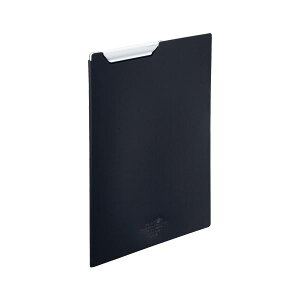 【送料無料】(まとめ) LIHIT LAB クリップファイル A4判 タテ型 黒 【×5セット】