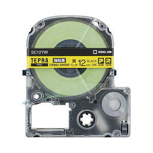 �y���������z(�܂Ƃ�) �L���O�W�� �e�v�� PRO �e�[�v�J�[�g���b�W ���S�� 12mm ���^������ SC12YW 1�� �y×10�Z�b�g�z