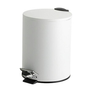 【送料無料】テラモト ペダルボックス(静音タイプ) ホワイト 5L DS-238-705-8 1台