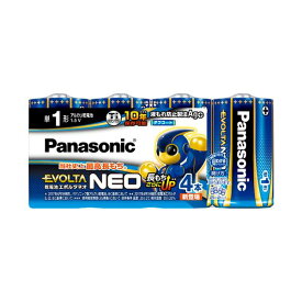 【送料無料】（まとめ）パナソニック アルカリ乾電池エボルタNEO 単1形 LR20NJ/4SW 1パック（4本） 【×5セット】 家電 電池・充電池 レビュー投稿で次回使える2000円クーポン全員にプレゼント