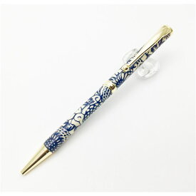 【送料無料】日本製 ハンドメイド ボールペン/文房具 【藍染・ぼたん】 クロスタイプ 芯：0.7mm 美濃和紙 友禅紙 文具 オフィス用品 生活用品・インテリア・雑貨 文具・オフィス用品 ペン・万年筆 レビュー投稿で次回使える2000円クーポン全員にプレゼント