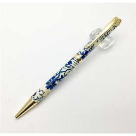 【送料無料】日本製 ハンドメイド ボールペン/文房具 【藍染・流水桜】 クロスタイプ 芯：0.7mm 美濃和紙 友禅紙 文具 オフィス用品 生活用品・インテリア・雑貨 文具・オフィス用品 ペン・万年筆 レビュー投稿で次回使える2000円クーポン全員にプレゼント