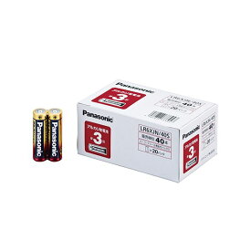 【送料無料】（まとめ）パナソニック アルカリ乾電池 単3形 LR6XJN/40S 1箱（40本） 【×3セット】 家電 電池・充電池 レビュー投稿で次回使える2000円クーポン全員にプレゼント