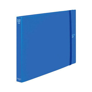 【送料無料】(まとめ)クリヤーブック クリアブック(替紙式) A3ヨコ 30穴 30ポケット 65枚収容 青【×3セット】
