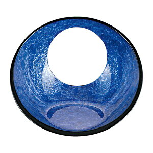 【送料無料】日月かまくら盛器/和食器 【小 瑠璃アクア A】 147×120×101mm 日本製 〔和食 レストラン 居酒屋 店舗〕【代引不可】