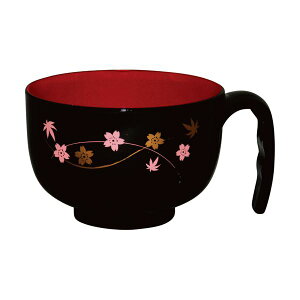 【送料無料】(まとめ)台和 取っ手付き汁椀ミニ 春秋 HS-N32 1個【×10セット】