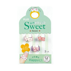 (まとめ) プラス メクリッコ Sweetフラワー2 M ホワイト・ローズ・ピンク KM-302SB-3 フラワ-2 M 1袋(3個:各色1個) 【×30セット】
