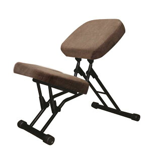 【送料無料】学習椅子/ワークチェア 【ライトブラウン×ブラック】 幅440mm 日本製 折り畳み スチールパイプ 『セブンポーズチェア』【代引不可】