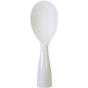【送料無料】〔120個セット〕 しゃもじ 杓子 約幅66×奥行41×高さ200mm ホワイト ポリプロピレン製 立つんです!しゃもじ キッチン 台所